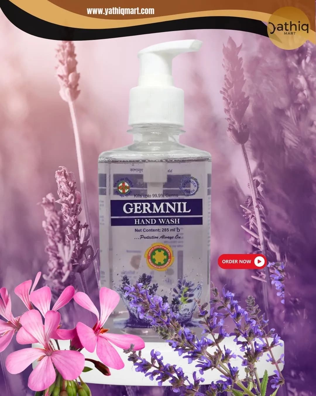 Germnil Hand Wash Lavender (হ্যান্ড ওয়াশ লেভেন্ডার)